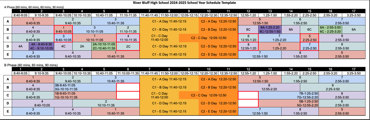 2024-2025 Flex Mod Schedule